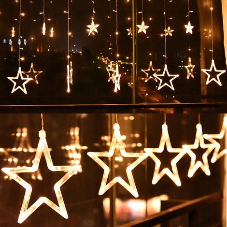 LED Lichterkette Beleuchtung Stromanschluss Stromkabel 8 Modelle Große Auswahl Innen Aussen Party Drahtlichterkette Meteor Regen - Warmweiß (1/5)