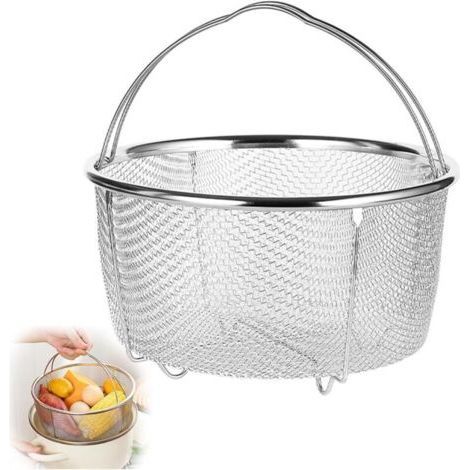 Cesta de vapor de malla, cesta para vapor, cesta para olla a presión, cesta para vaporera de verduras, cesta para vaporera Instant Pot, vaporera de acero inoxidable, para cocinar verduras al vapor (20 (1/4)