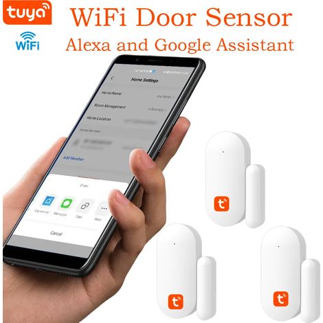 Capteur de porte et fenêtre 3V-WiFi - Maison connectée - Détecteur d'ouverture/fermeture de porte (1/5)