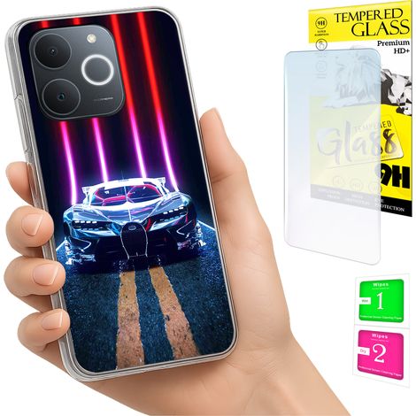 Custodia per Realme Note 70T con cover fotografica e vetro temperato 9H. (1/5)