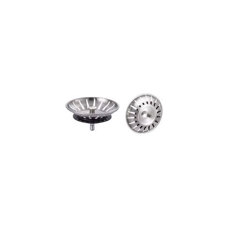 Bonde évier inox 80mm – Lot de 2 filtres avec 18 fentes – Système de vidage rapide – Acier inoxydable résistant à la corrosion (1/5)
