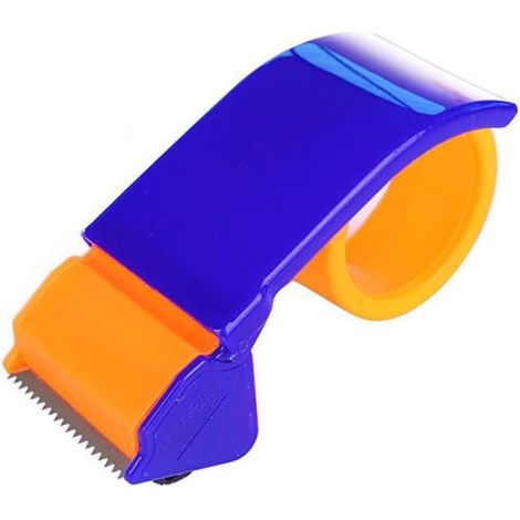 Distributeur de Ruban de Bureau 1 pc en Plastique d'étanchéité Packer Distributeur de Ruban Emballage Colis 48mm Largeur Rouleau Coupe Ruban adhésif Porte Rouleau Couper(6cm) (1/4)