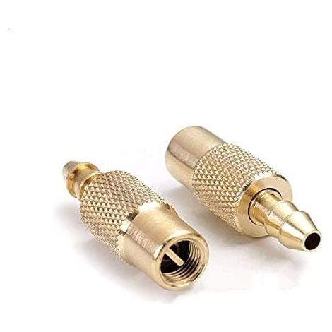 Lot de 2 mandrins en laiton pour pneu de voiture - Connecteur de valve de gonflage de pneu de voiture - 6 mm - Accessoire en cuivre (1/4)
