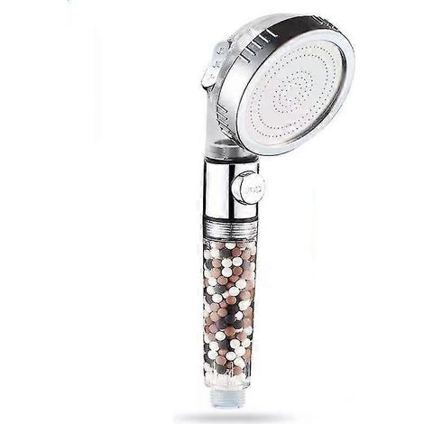 Pommeau de douche anticalcaire, 3 modes d'économie d'eau, pommeau de douche filtrant haute pression (1/3)
