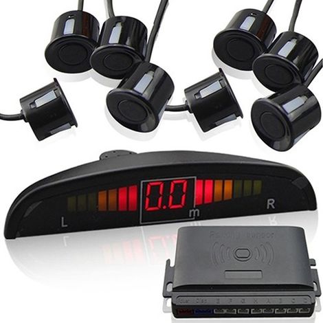 TRADE SHOP - Kit 8 Sensori Di Parcheggio Auto + Display Led+suono + Radar Cicalino Acustico - (1/5)