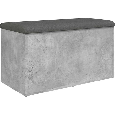 Maison Exclusive - Sitzbank mit Stauraum Betongrau 82x42x45 cm Ho (1/5)