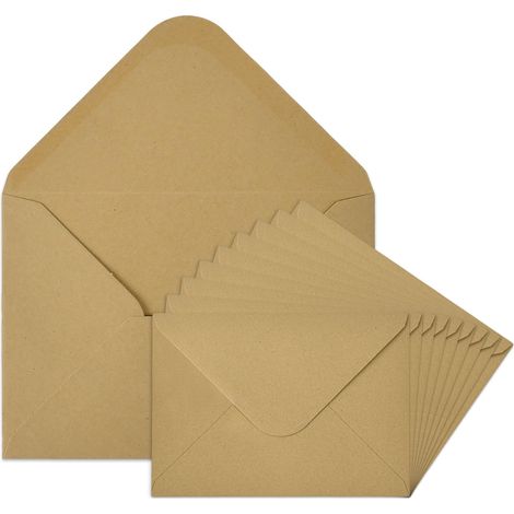 Enveloppe Kraft B6 - 60 pièces, Enveloppe Kraft B6 12.5x17.5cm - Carte/Vœu (1/5)