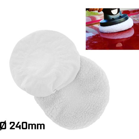 JUEGO DE 2 FUNDAS PARA PULIDORA DE LANA Y TEXTIL, DIÁMETRO DE 240MM (1/4)