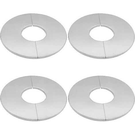 Ahlsen 4 Pcs Faucet Rosette Shower Mixer Tap, Faucet Rosette Shower Rosette Stainless Steel Pipe Cover Radiator Pipe Cover, for Faucets, Hoses, Radiator Pipes (51mm) (1/5)