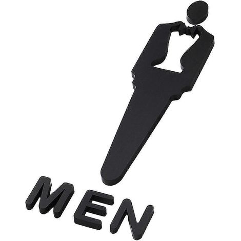 WC-Türschild, WC-Schild, Badezimmerdekoration, leichtes Schild, WC-Dekorplatte, Toilettenschild für Türen, Einkaufszentren, Restaurants-Man L