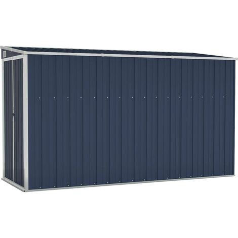 Cobertizo de jardín de pared acero galvanizado 118x288x178 cm vidaXL