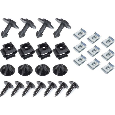 VW Passat B5 / Avant 96-01, Satz Clips zur Befestigung der Motorabdeckung, 28-teilig.