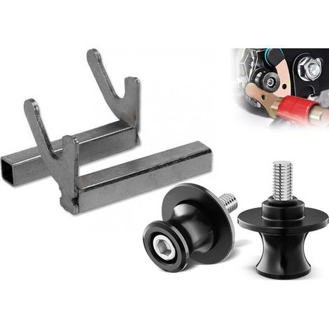 Juego de adaptadores para soporte trasero de motos y 2 adaptadores de diabolo Rosca M6 (1/3)