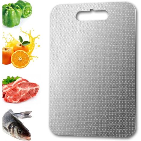 Planche à Découper Inox Alimentaire Planche a Decouper Inox des Deux Côtés (1/5)