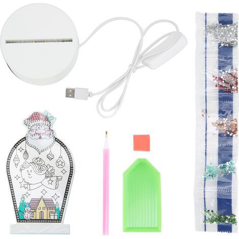 Lampe LED DIY à Paillettes, Effet 3D Anti-Déperdition, Lumière Douce pour Tableau d'Art et Nuit, Décoration Maison (1/5)