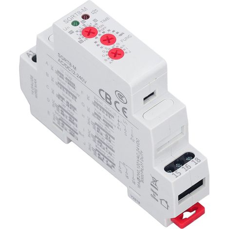 Relais intermédiaire à réponse rapide, sensible, avec indicateur lumineux, sur rail de guidage, relais auxiliaire 5 A/16 A, 12-240 V (1/5)