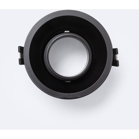 Collerette Downlight Conique Orientable Faible UGR pour Ampoule LED GU10 / GU5.3 Coupe Ø85 mm Suefix   Noir