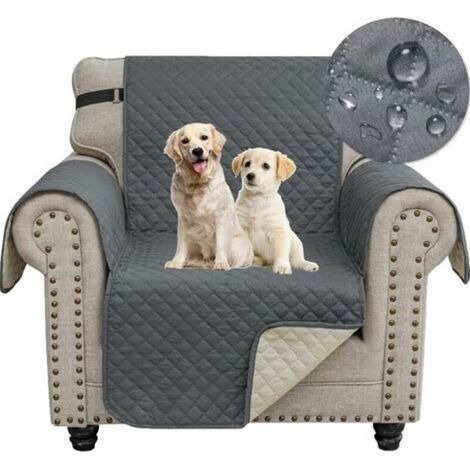 1 Seater Sofa Cover, Waterproof Sofa Cover with Armrests, Anti-Slip Sofa Protector for Cats, Dogs, Scratches (1/4)