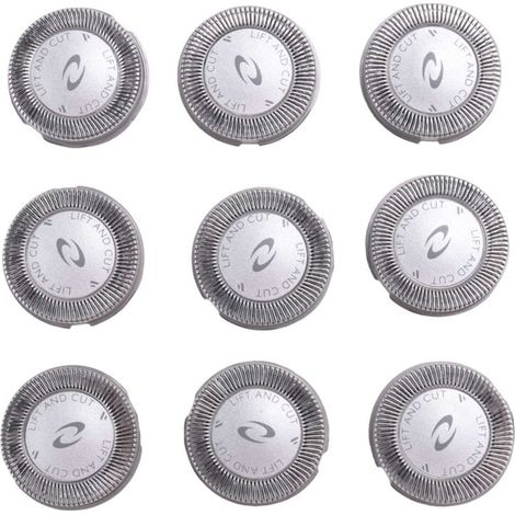 Têtes De Rasoir De Rechange 9 Pièces Pour Tondeuse À Barbe Modèles HQ3 HQ4 HQ55 HQ56 (1/4)