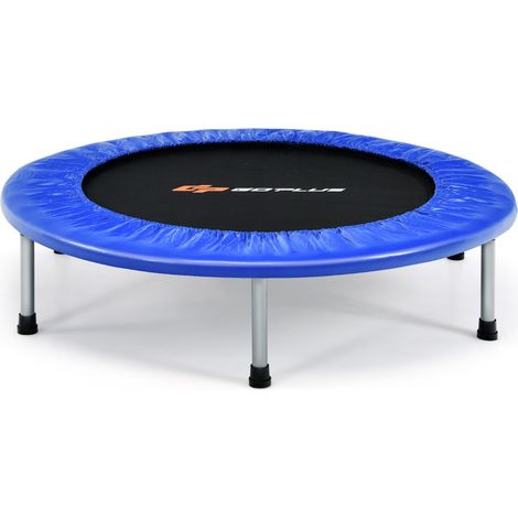 Trampoline de Fitness Pliable Ø95,5CM pour Intérieur et Extérieur pour Adultes et Enfants Charge Max 150KG Bleu CW9204 Maison Chic (1/2)