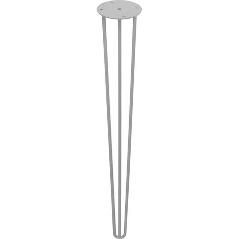 Pied baguette en acier d'une hauteur de 710 mm et finition aluminium. Dimensions: 100x100x710 mm - talla
