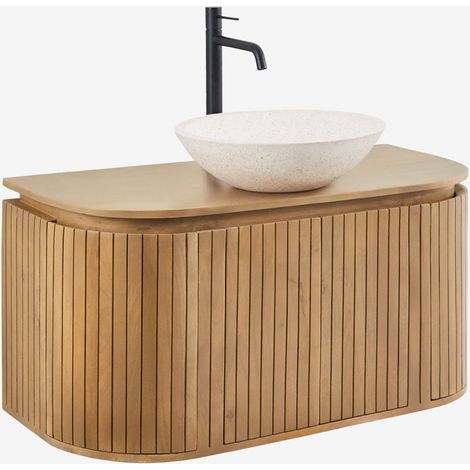 Conjunto de mueble de baño en madera de mango Analis SKLUM