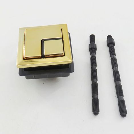Accessories for gold toilet buttons, dual-button toilet seat, flush tank, square button switch (1/5)