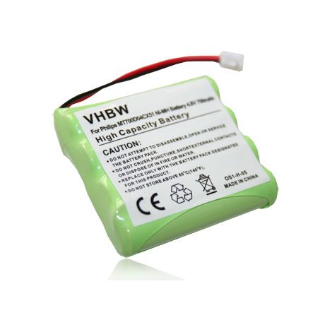 vhbw Akku Ersatz für Philips MT700D04CX51 für Babyphone Babytalker (700 mAh, 4,8 V, NiMH)