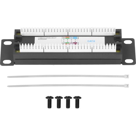 Support mural Cat6 UTP - 8 ports, panneau de brassage non blindé pour câblage réseau (1/5)