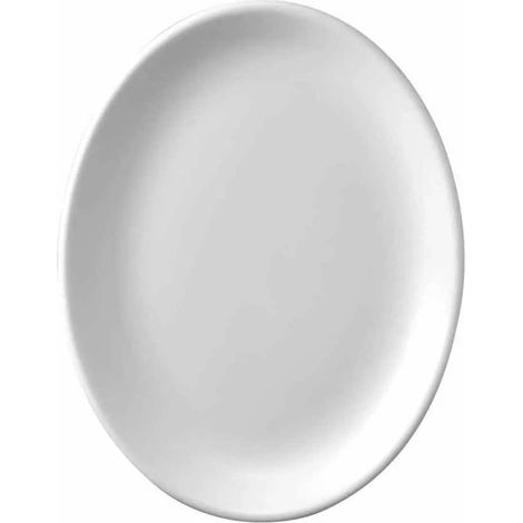 Assiette ovale blanche 12" / 305 mm - Finedine (1/4)