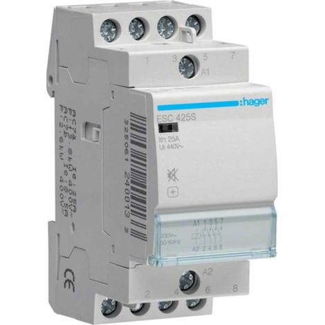 Contactor silencioso 25A 4NA 230V HAGER ESC425S