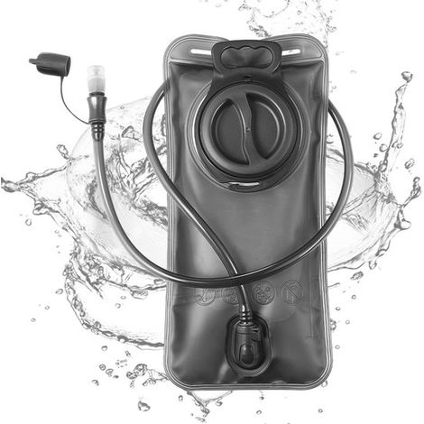 Mochila de hidratación de 2 litros,Diseño a prueba de fugas,Ideal para ciclismo,montañismo y otros deportes,Color negro (1/5)