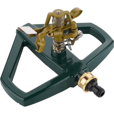 Arroseurs à pulsion en métal avec base en métal, arroseur à impact pulsé robuste en alliage de zinc à 360 degrés pour arrosage de pelouse, cour, jardin (1/5)