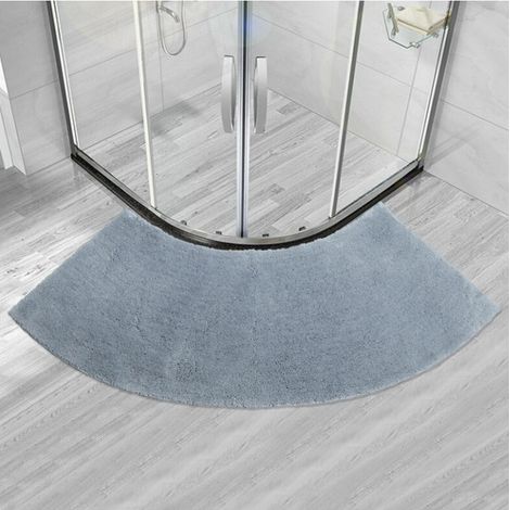 Sol massif couleur tapis de salle de bain porte ventilateur en forme de foyer semi-cercle tpr pédalier antidérapant tapis de (1/5)