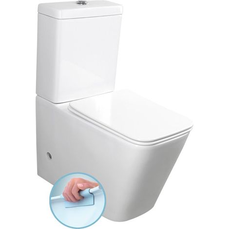 Toilettes rapprochées PORTO RIMLESS, blanc (1/5)