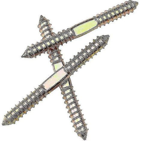 Lot de 10 vis à bois à double tête, autotaraudeuses, filetage 78 mm x 8 mm, pour la fixation de meubles et le travail du bois (haoyi) - g (1/2)