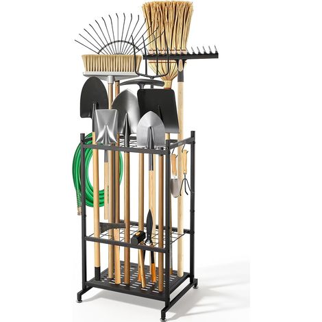 Organisateur d'Outils de Jardin 35 Emplacements en Acier sur Pied (1/5)