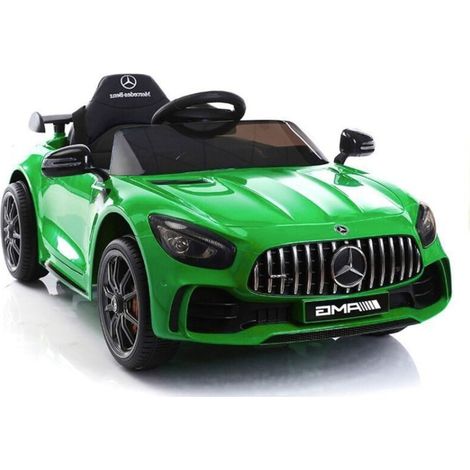 Mercedes GT R batteriebetriebenes Auto für Kinder mit LED-Beleuchtung, MP3-Player und Grün (1/5)