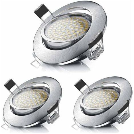 LED-Einbaustrahler, 5W Einbau-Deckenleuchte, entspricht einer 50W Halogenlampe, warmweiß 3000K 470LM, verstellbarer Strahler IP44 für Badezimmer, Wohnzimmer, Flur (3 Räume) [Energieklasse A+] (1/5)