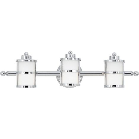 Applique murale lampe miroir lampe salle de bain 3 flammes verre chromé LED L 66cm (1/5)