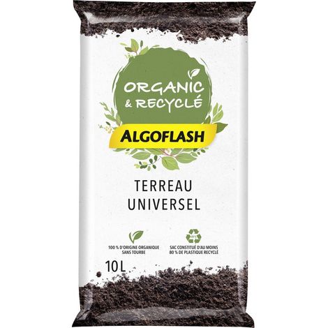 Sustrato universal para macetas ALGOFLASH, 10 litros Algoflash