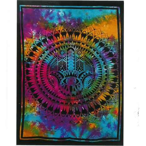 Art mural en coton - Main de Hamsa- Vendu par 1 (1/3)