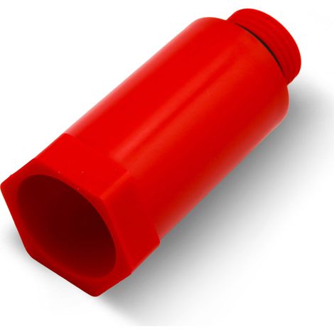 Baustopfen Rot 1/2 Zoll sechskant für Warmwasserleitungen