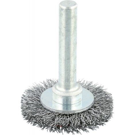 Cepillo circular OSBORN de acero de alambre ondulado, vástago de 6 mm, filamento Ø 0.20 mm