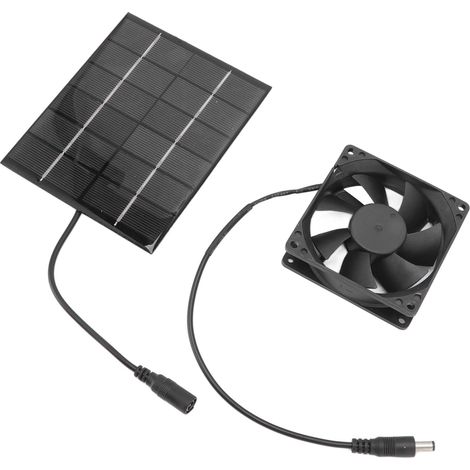 Ventilateur Solaire pour Serre - Panneau Photovoltaïque, Outil de Refroidissement et Aération (1/5)