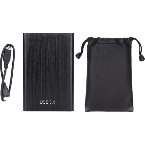 TB USB 3.0 Tragbare externe Festplatte, hohe Kompatibilität, schnelle Datenübertragung, für Mac OS X, Schwarz (1/5)
