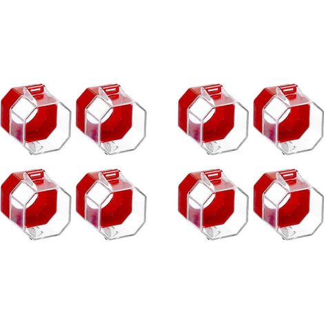 Cache-bouton d'arrêt d'urgence, lot de 8 protections en plastique pour interrupteur à bascule et bouton-poussoir (1/5)