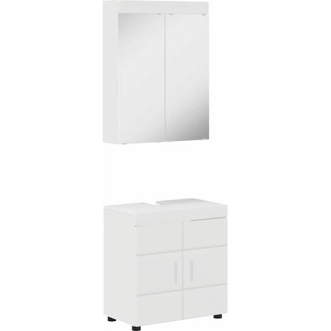 Juego de muebles de baño TULUM 2 pcs brillante 60 x 34 x 63 cm vidaXL
