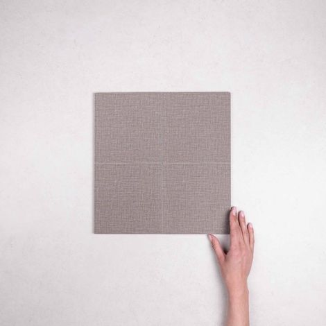 Carrelage Imitation Carreaux de Ciment SIBEL 15x15 cm Chataigne Uni Foncé (1/4)