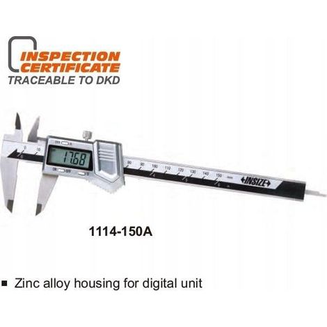 Insize Digitale Metallregel 150 mm Präzision ±0,03 mm